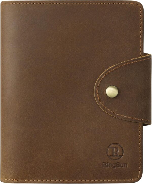 71mlZhOuR8L._AC_SL1500_.jpg Ringsun Leather Passport Wallet for Men Women, RFID Passport Holder Case Travel Passport Cover for Family
