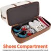 Travel Bag for Women: 21" Large Weekender Bags for Women with Shoe Compartment & Toiletry Bags, 3PCS Overnight Duffel Tote for Carry on Weekend Travel Business Trip Airplane Traveling, Gym