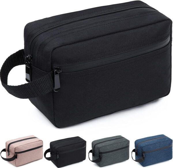 71nEGsZMK0S._AC_SL1200_.jpg FUNSEED Travel Toiletry Bag for Women and Men, Water-resistant Shaving Bag for Toiletries Accessories, Foldable Storage Bags with Divider and Handle for Cosmetics Toiletries Brushes Tools