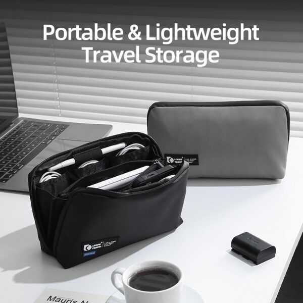 71nfeqqvnL._AC_SL1500_.jpg RIGHT AWAY Electronic Organizer, Travel Tech Pouch with Water Resistant Storage -Cord Organizer Bag to Carry Phone, Charger, Hard Drive, Power Bank & Accessorie Travel Essentials(BLACK)