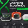 71njnq45kL._AC_SL1500_.jpg InfinaCore 3-in-1 Charging Station for Apple Devices - Travel Essentials- Magnetic Wireless Travel Charger - Foldable Charging Pad for Magsafe iPhone 16 15 14 13 12 Pro Max/Plus, AirPods & Apple Watch