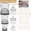 AKOZLIN Padded 3pcs/set Travel Organizer Office Cord Cable Electronics Accessories Bag Electrical Cord Management Case