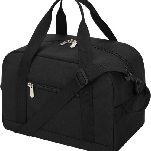 Small Gym Bag Carry On Bag – 12 in Mini Duffle Bag Lightweight for Overnight Travel（Black）