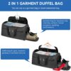 71pM44gfCsL._AC_SL1500_.jpg Garment Duffle Bags for Travel, Bukere Convertible Carry on Garment Duffel Bag for Men Women, Shoe Compartment, 2 in 1 Hanging Dress Suitcase Suit Travel Bags, Midnight Grey