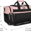 DALIX 21" Blank Sports Duffle Bag Gym Bag Travel Duffel with Adjustable Strap in Pink