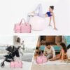 71qQLb8V8AL._AC_SL1500_.jpg FIORETTO Women's Gym Duffle Bag with Shoes Compartment, 37L Capacity, Ideal for Travel, Gym, Sports, Duffel, Weekender