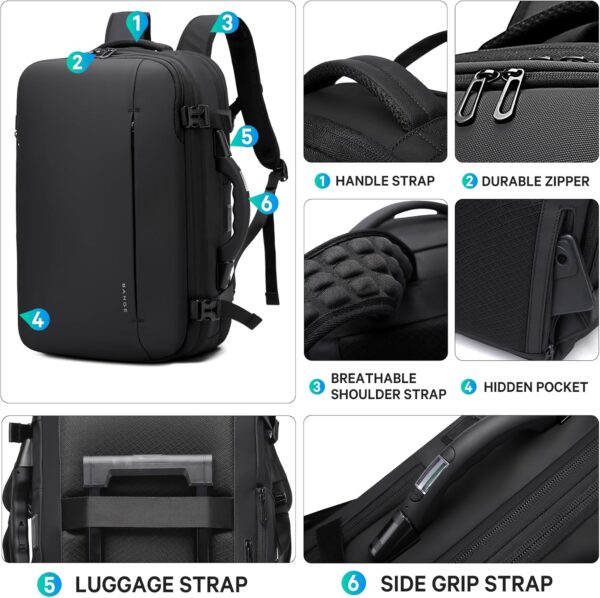 71r9N3hd9wL._AC_SL1500_.jpg BANGE Airback Backpack with electronic scaleVacuum Compression Travel Backpack,Expandable Backpacks with Pump for Airplanes (With Air Pump)