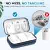 FYY Electronic Organizer, Large Travel Cable Organizer Bag Electronic Accessories Carry Case Pouch Portable Waterproof Double Layers All-in-One Storage Bag for Cable, Cord, Charger, Blue