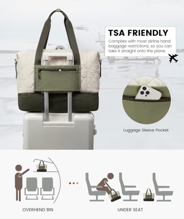 71rtUGup7OL._AC_SL1500_.jpg LOVEVOOK Weekender Bags for Women, Puffer Travel Duffel Bags for Woman, Large Hospital Bag for Women Labor Delivery with Shoe Compartment, Carry On Overnight Bag, Personal Item Travel Bag for Airplane
