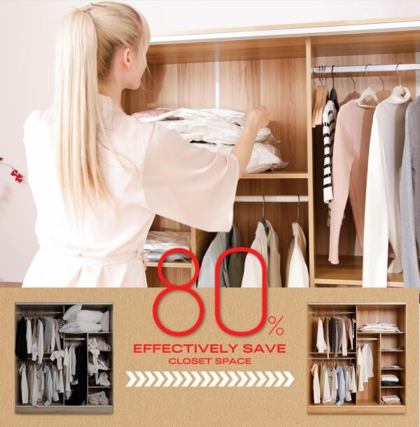 71ss6jHgIEL._AC_SL1500_.jpg Vacuum Seal Bags for Clothing, 22 Pack Vacuum Storage Bags (4 Jumbo, 4 Large, 4 Medium, 6 Small, 4 Roll) for Clothes Comforters, Travel Space Saver Bag with Compact Electric Pump (2025 Upgrade)