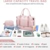 Gym Bag LOVEVOOK Travel Duffel Bag with USB Charging Port,Weekender Bags for Women with Shoe Compartment,Carry on Overnight Bag with Toiletry Bag,Hospital Bags for Labor and Deliver