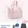 BAGSMART For Spirit Airlines Personal Item Bag, 23L Foldable Weekender Bags for Women Gym Tote Overnight Bag for Travel