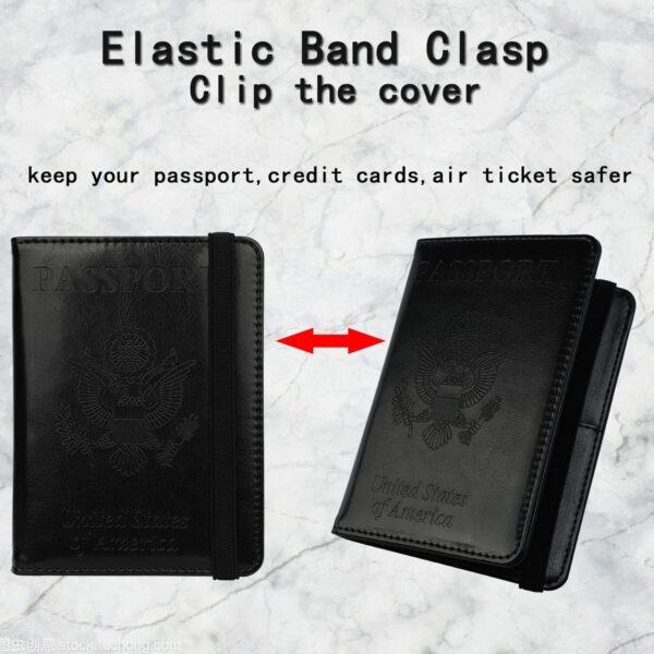 71t5wUiqk6L._AC_SL1500_.jpg GDTK Leather Passport Holder Cover Case RFID Blocking Travel Wallet (Black)