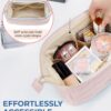 71t9mhrHNL._AC_SL1500_.jpg BAGSMART Makeup Bag Travel Toiletry Bag, Puffy Padded Make Up Bags for Women Makeup Organizer Case, Wide-open Pouch Purse Travel Essentials Toiletries Accessories Brushes, Pink