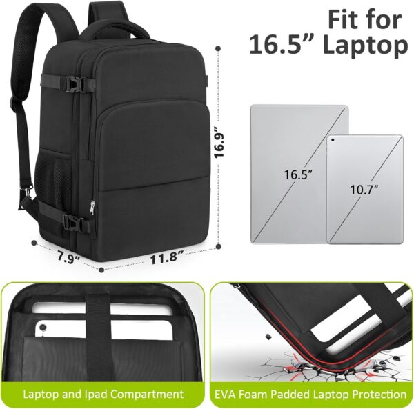 71tKDQD1vZL._AC_SL1500_.jpg Travel Backpack for Women Men,Travel Laptop Backpack w/USB Charging Port, Waterproof Travel Backpack Carry On Flight Approved,Weekender Business Hiking Bag,Laptop Backpack 15.6 inch