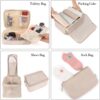 BAGAIL 8 Set Packing Cubes Luggage Organizer Bags for Travel Accessories-Cream