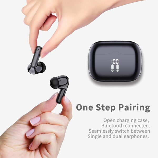 71tqNF3RB0L._AC_SL1500_.jpg Wireless Earbuds, 2025 Bluetooth 5.4 Headphones in Ear with 4 ENC Noise Cancelling Mic, New Wireless Earphones HiFi Stereo Deep Bass 40H Playtime, LED, In-Ear Bluetooth Ear Buds IP7 Waterproof, USB-C