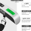 BAGAIL Digital Luggage Scale, 110lbs Hanging Baggage Scale with Backlit LCD Display, Portable Suitcase Weighing Scale, Travel Luggage Weight Scale with Hook, Strong Straps for Travelers