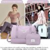 71uWYFeV9hL._AC_SL1500_.jpg Weekender Bags for Women,Personal Item Travel Bag with Shoes Compartment,Overnight Travel Duffel Bag with Toiletry Bag