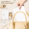 71uckKXGmmL._AC_SL1500_.jpg Rechargeable Makeup Mirror for Travel, Vanity Mirror with 80LEDs, 3 Color Light, 2000mAh Battery, Portable Ultra Slim Lighted Mirror, Travel Essential