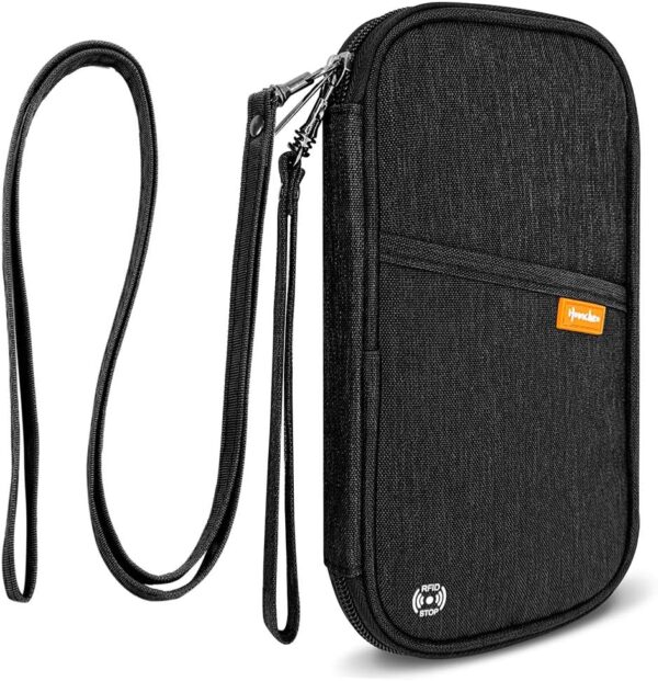 71uhSIHTIOL._AC_SL1000_.jpg RFID Family Passport Wallet Holder Waterproof, Travel Document Organizer Credit Card Clutch Bag for Men Women