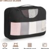Veken 8 Set Packing Cubes for Travel Essentials, Suitcase Organizer Bags Set for Luggage, Road Trip Travel Accessories in 4 Sizes (Extra Large, Large, Medium, Small), Black