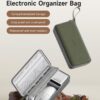 71vJvzTq7aL._AC_SL1500_.jpg Hagibis Electronics Organizer Travel Case Cable Organizer Bag Pouch Portable Waterproof Carry Case for Cable, Charger,Power Bank, SD Card, Mouse, USB Flash Disk (DPB03 Green)