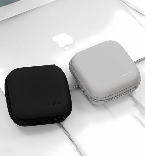 71vSFr6Q6wL._AC_SL1500_.jpg Portable Hard-shelled Travel Case for Apple MacBook Charger, Small PU Leather Electronics Organizer Waterproof Storage Bag for Laptop Accessories, Magic Mouse, Power Bank, Charging Cords(Black)