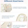 BAGSMART Cord Organizer Travel Cable Bag, Compact Tech Electronic Organizer Travel Case, Essentials for Charger, Cable, Phone, Flash drive - Beige