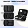 71vhlWUAPXL._AC_SL1500_.jpg Hard Travel Electronic Organizer Case for Power Bank Chargers Cables USB Flash Drive SD Card Electronics & Backpack Organizer Travel Case Small Portable Accessories Bag, Black