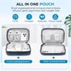 FYY Electronic Organizer, Large Travel Cable Organizer Bag Electronic Accessories Carry Case Pouch Portable Waterproof Double Layers All-in-One Storage Bag for Cable, Cord, Charger, Blue