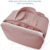 71vsHZxAhkL._AC_SL1500_.jpg BAGSMART Travel Toiletry Bag, Lightweight Large Wide-open Travel Bag for Women, Puffy Cosmetic Makeup Bag Organizer with Handle for Accessories,Essentials, Toiletries, Dark Pink