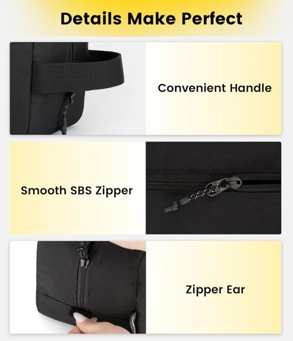 71w-HDT5WL._AC_SL1500_.jpg Vorspack Travel Toiletry Bag for Men - Hanging Toiletries Bag Water Resistant Dopp Kit Travel Bag for Toiletries Accessories