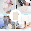 Electronics Travel Organizer,Portable Waterproof Electronic Travel Storage Bag for Small Charging Cord Storage,Charger,Small Electronics,SD Card etc,for Travel,Business -Beige
