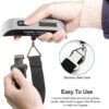 travel inspira Luggage Scale, Portable Digital Hanging Baggage Scale for Travel, Suitcase Weight Scale with Rubber Paint, 110 Pounds, Battery Included