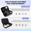 71wZ0Fio4L._AC_SL1500_.jpg Hard Travel Electronic Organizer Case for Power Bank Chargers Cables USB Flash Drive SD Card Electronics & Backpack Organizer Travel Case Small Portable Accessories Bag, Black