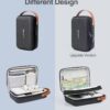 Luxtude Electronic Organizer Travel Case, Double Layer Tech Organizer Travel Case, Hard Charger Organizer, Travel Cable Organizer, Tech Bag, Travel Essentials for Charger/Mouse/Cash/Card, Tech Gifts