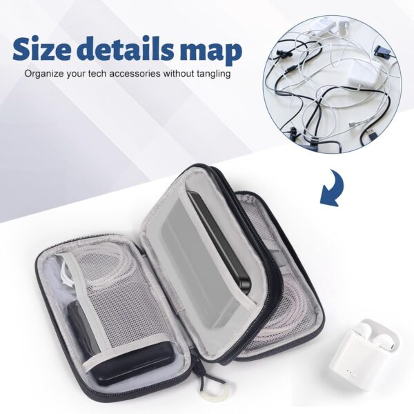 Electronic Organizer, Travel Cable Organizer Case - Compact Pouch for Cords and Accessories Storage - Ideal for Electronics, Travel, and Daily Use