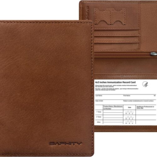 71xdJFlZETL._AC_SL1500_.jpg Premium Leather Passport Holder for Travel – RFID Blocking Passport Wallet for Men & Women, Passport Cover with Card Slots, ID Window – Business Travel, Airport Security, Gift for Travelers