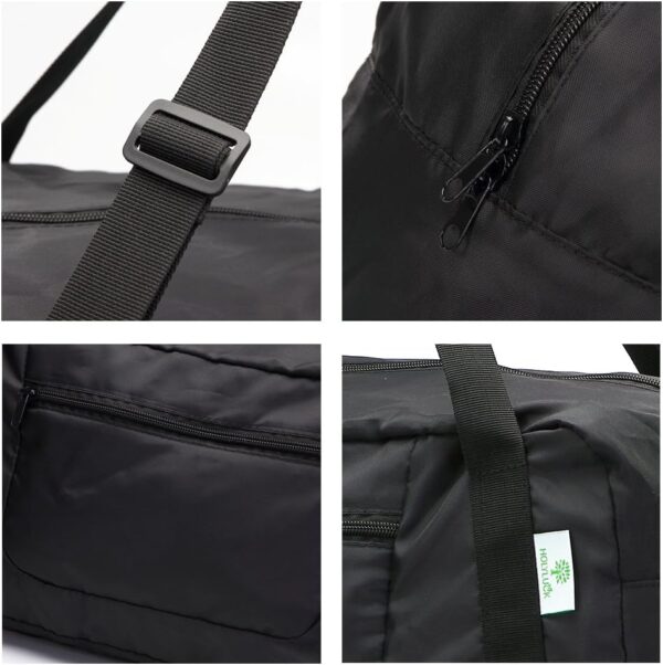 HOLYLUCK Foldable Travel Duffel Bag For Women & Men Luggage Great for Gym (black) One_Size