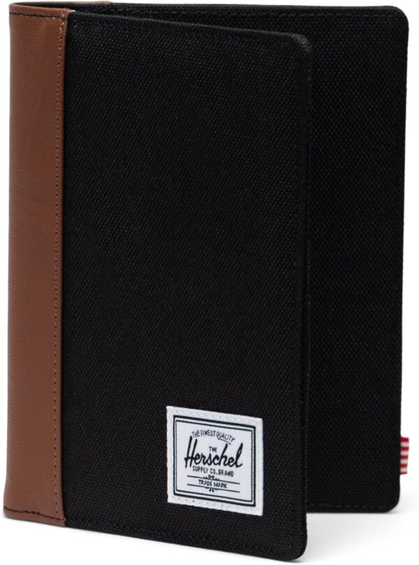 71y8-YRTYkL._AC_SL1500_.jpg Herschel Passport Holder, Black/Tan, Standard