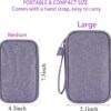 71yJbNAvD1L._AC_SL1200_.jpg Travel Electronic Organizer Pouch Bag, Waterproof Portable Electronic Accessories Storage Multifunctional Case for USB, Cable, Cord, Charger, Phone, Power Bank, Earphone (Purple, Large)