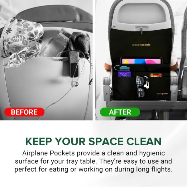 71yR7S7LHoL._AC_SL1500_.jpg Airplane Pockets - Airplane Accessories - Plane Travel Essentials - Travel Organizer - Seat Storage Organizer - Air Travel Essentials - Seat Back Organizer - International Travel Must Haves