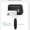 BAGSMART Electronics Travel Organizer Case, Tech Accessories Cord Storage Bag for Phone, Power Bank, SD Card, Cables, Black