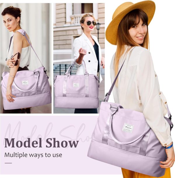 71zTWruxvNL._AC_SL1500_.jpg Weekender Bags for Women,Personal Item Travel Bag with Shoes Compartment,Overnight Travel Duffel Bag with Toiletry Bag