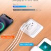 European Travel Plug Adapter for International, HANYCONY Italy Spain Power Adapter 2 Outlets 2 USB C Ports, Type C Adapter Travel Cruise Essentials for US to Most Europe France Germany EU, 2 Pack