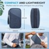 FYY Electronic Organizer, Large Travel Cable Organizer Bag Electronic Accessories Carry Case Pouch Portable Waterproof Double Layers All-in-One Storage Bag for Cable, Cord, Charger, Blue