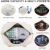 LOVEVOOK Travel Duffle Bag,Weekender Bags for Women with Shoe Compartment，Carry on Overnight Bag with Toiletry Bag,Gym Duffel Bag with Wet Pocket, Hospital Bags for Labor and Delivery