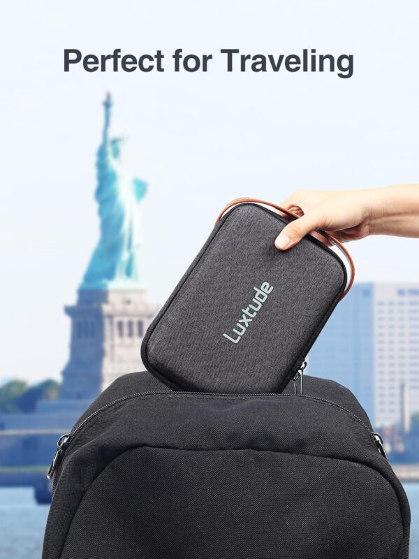 810oGt2jg3L._AC_SL1500_.jpg Luxtude Electronics Organizer Travel Case, Tech Organizers Travel Case, Hard Charger Organizers, Portable Cable Organizer, Travel Essentials for Charger/Mouse/Cash/Card/Pen, Tech Gifts