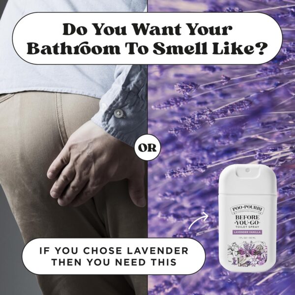 Poo-Pourri Before-You-Go Toilet Spray, Lavender Vanilla, 1 Fl Oz Pocket Travel Size - Lavender, Vanilla and Citrus